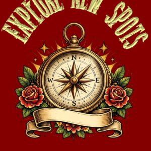 T-Shirt Bússola – Cor Bordó