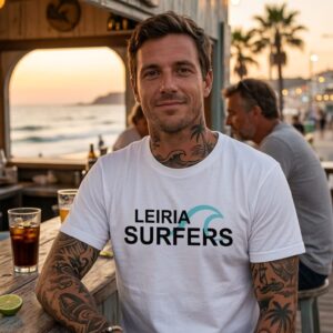 T-Shirt Unisex do Leiria Surfers - Cor Branco