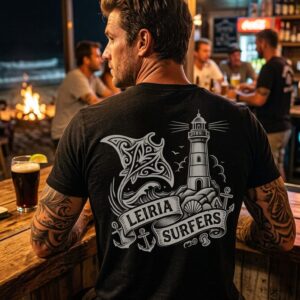 T-Shirt Tattoo Surf Cor Preto
