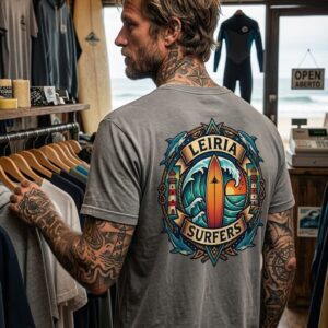 T-Shirt Tattoo Surf - Branco Matizado